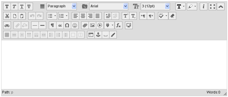 Blackboard 9.1 Text Editor