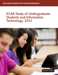 ECAR Study of Undergraduate Students and Information Technology, 2012