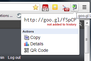 Google Chrome Extension: Goo.gl