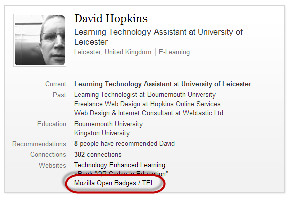 Open Badges and LinkedIn