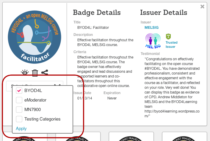 Cred.ly Manage Badge