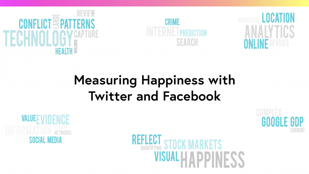 Measuring happiness with Twitter and Facebook 