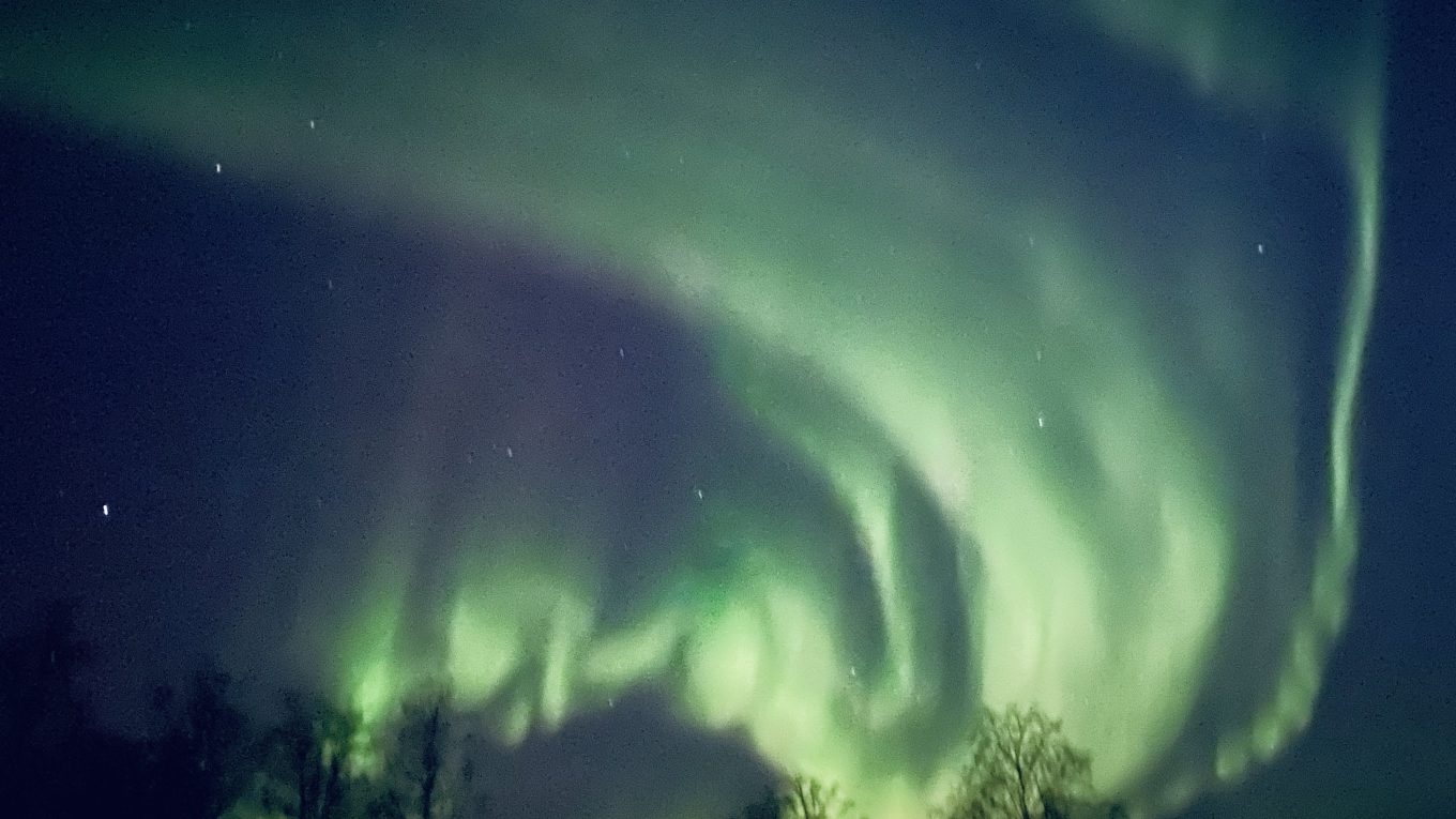 Aurora Borealis, Northern Lights - Friluftsmuseet Hägnan, Gammelstadt. Sweden